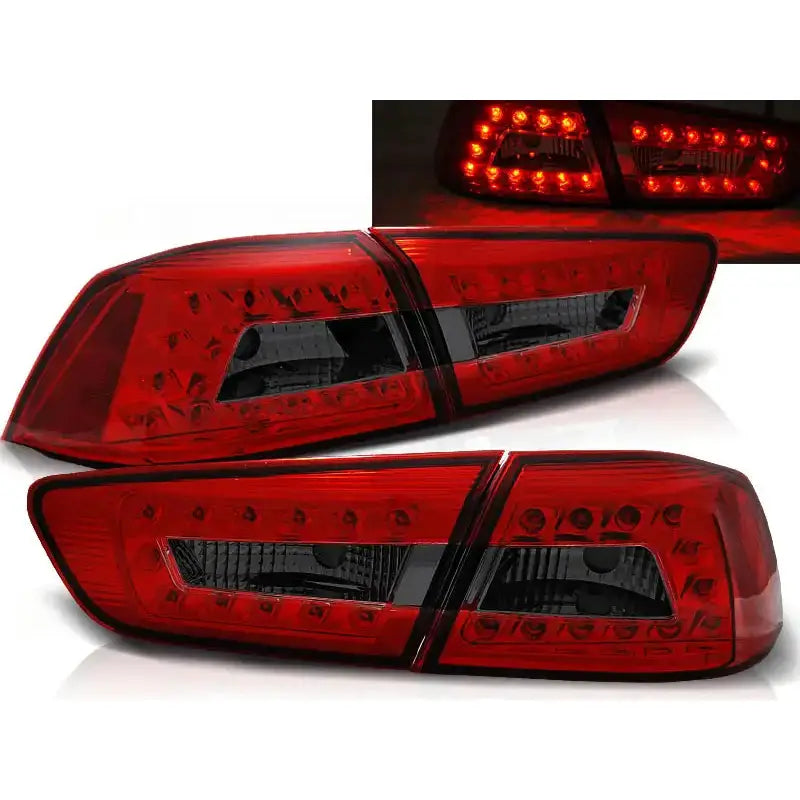 Baklykter Mitsubishi Lancer 8 Sedan 08-11 Red Smoke Led - 1