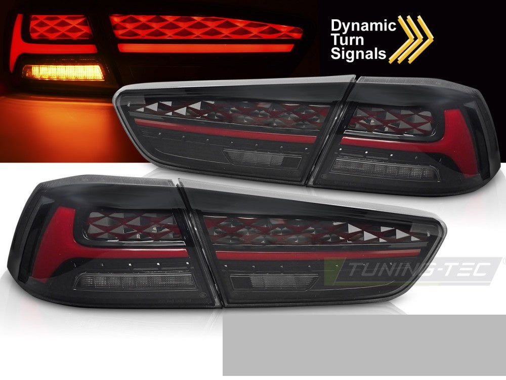 Baklykter LED rød Mitsubishi Lancer Evolution X 2007–2016 nærbilde