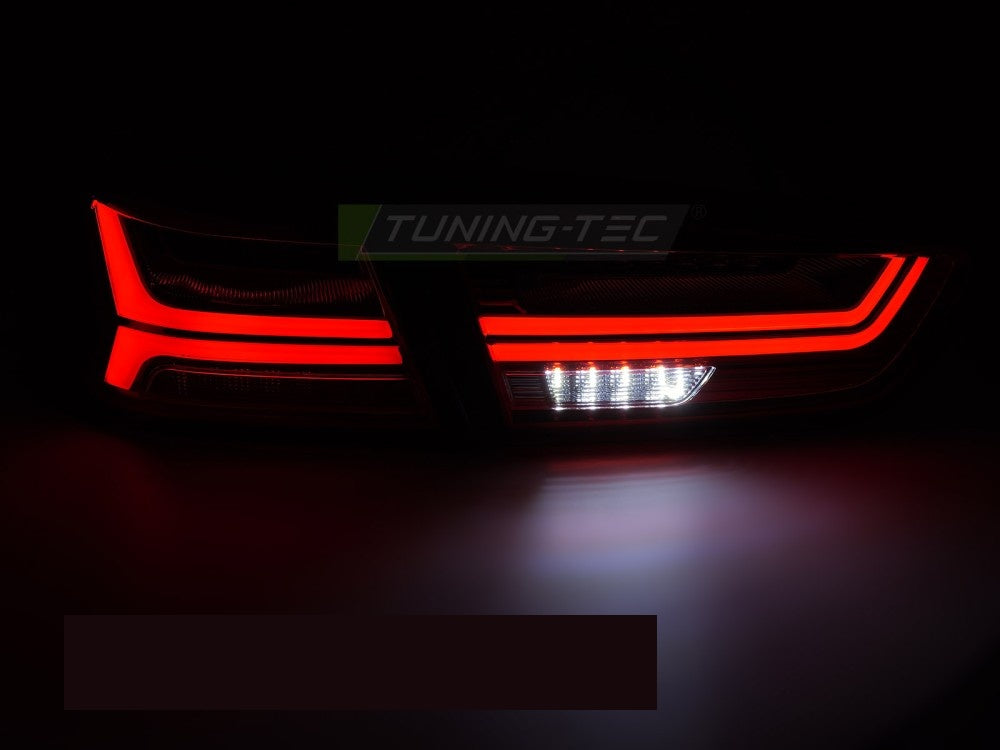 LED baklykter Mitsubishi Lancer Evolution X rød finish vist fra siden