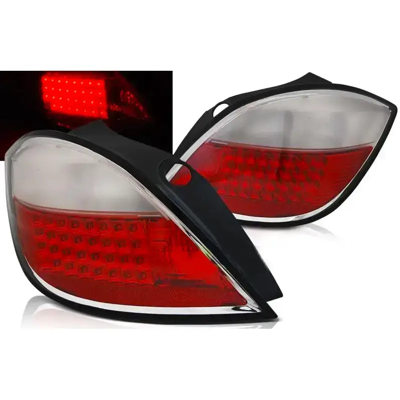 Baklykter Opel Astra h 04-09 5d Red White Led