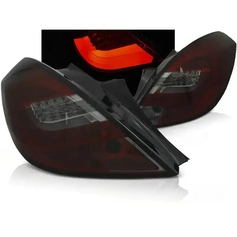 Baklykter Opel Corsa d 3d 04.06-14 Red Smoke Led Bar