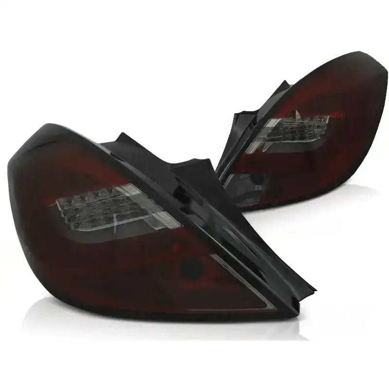 Baklykter Opel Corsa d 3d 04.06-14 Red Smoke Led Bar