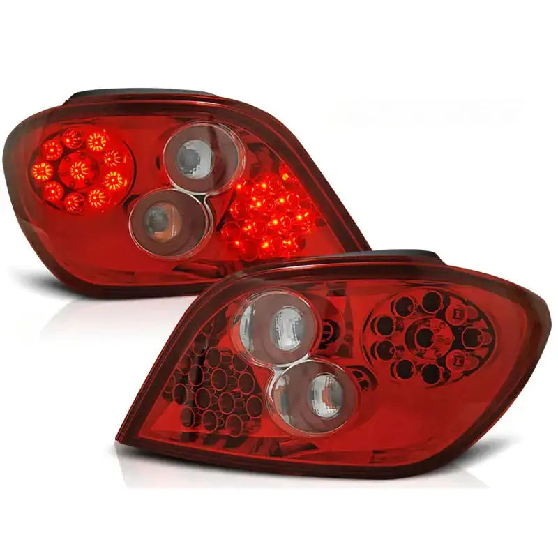 Baklykter Peugeot 307 04.01-07 Red White Led - 1