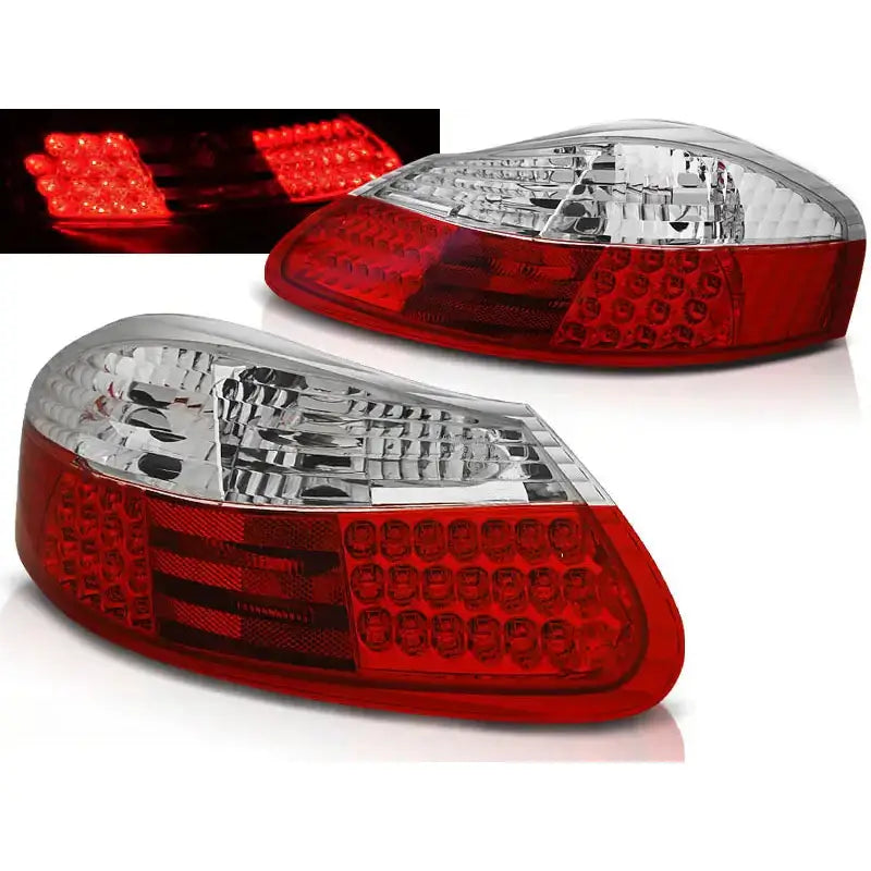 Baklykter Porsche Boxster 96-04 Red White Led