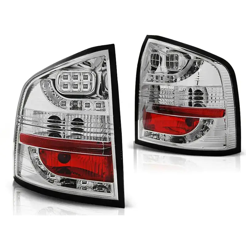 Baklykter Skoda Octavia Ii St.vogn 04-12 Chrome Led - 2