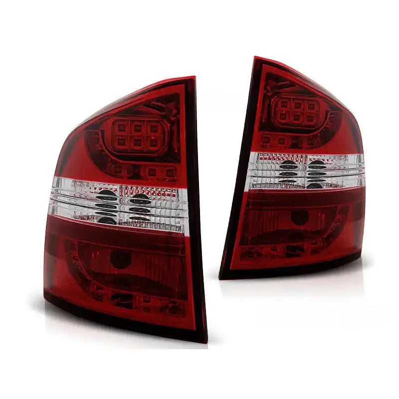 Baklykter Skoda Octavia Ii St.vogn 04-12 Red White Led - 2