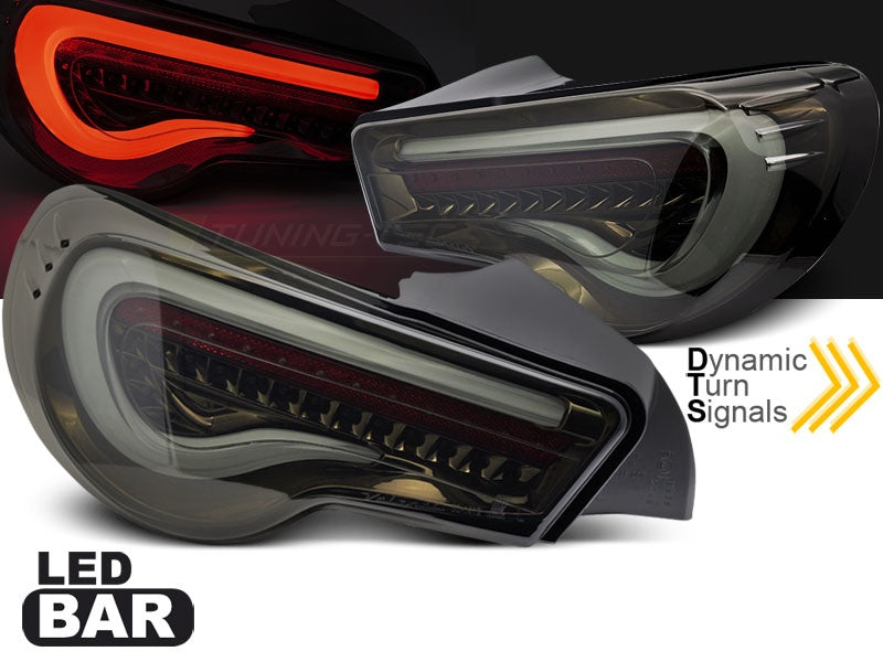 Sekvensiell LED-baklykter Toyota GT86 med dynamisk blinklys nærbilde