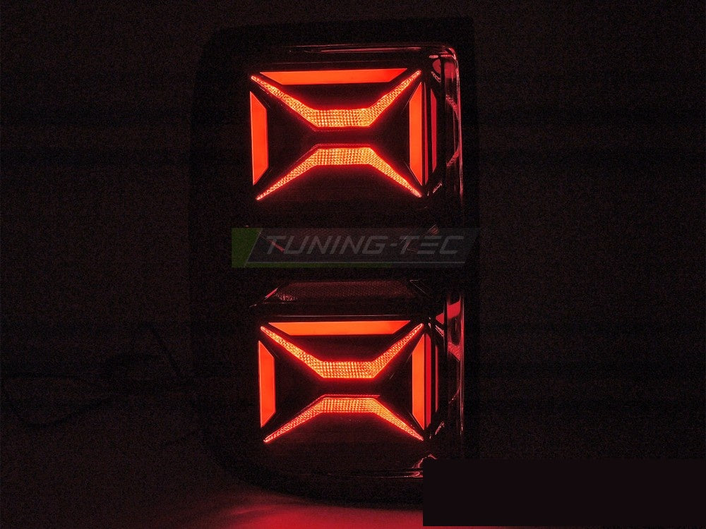 LED baklykter VW Amarok smoke-tonet glass detaljbilde av LED-elementer