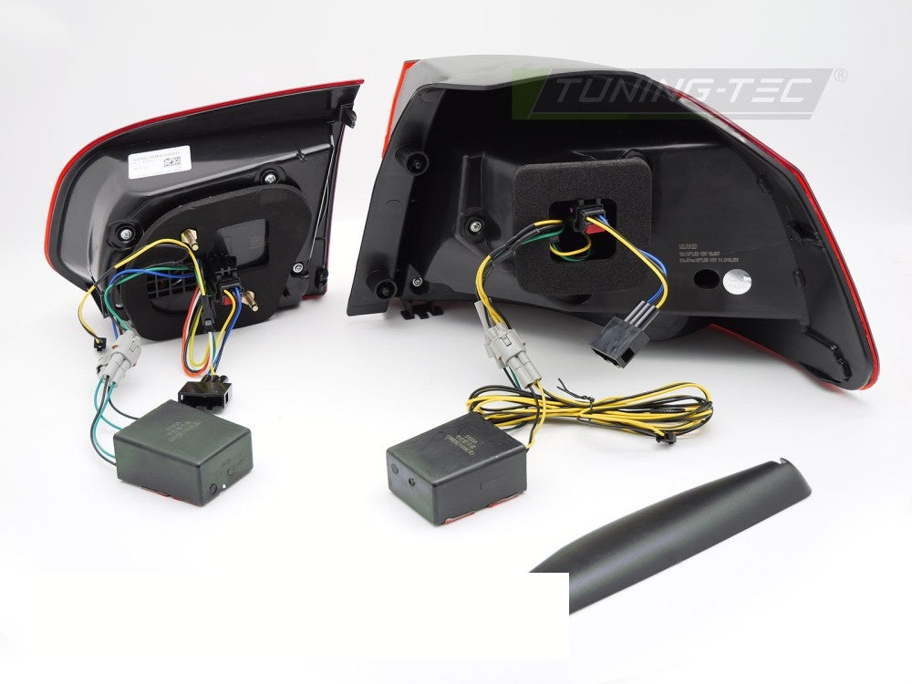 Baklykter VW Golf 6 08–13 LED sekvensiell rød/hvit produktbilde med detaljer