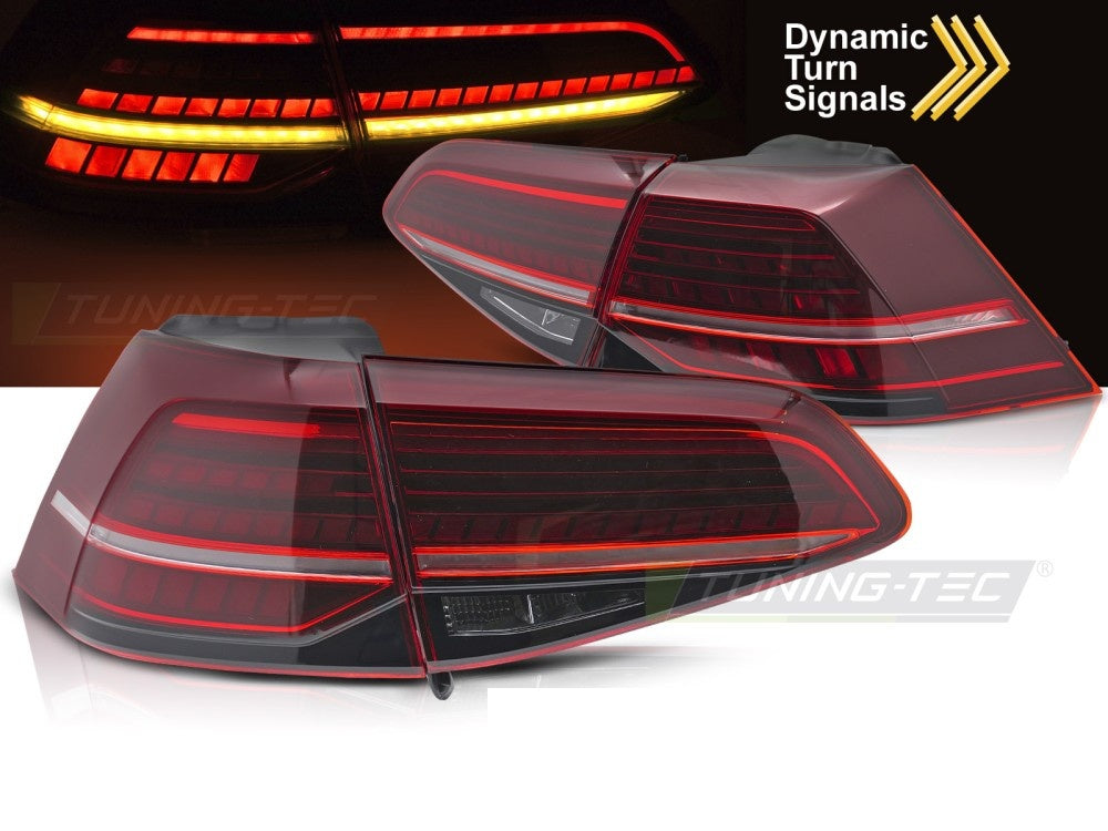 Sekvensiell LED baklykter Volkswagen Golf 7 2013–2019 montert på bil