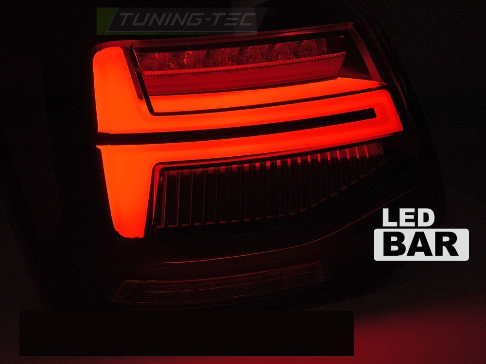 Nærbilde av LED bar-baklykt i smoke-utførelse til VW Polo V 6R 6C