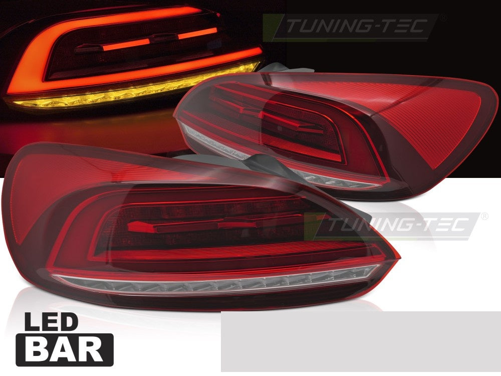 Baklykter med LED Bar-teknologi i rød for Volkswagen Scirocco III nærbilde