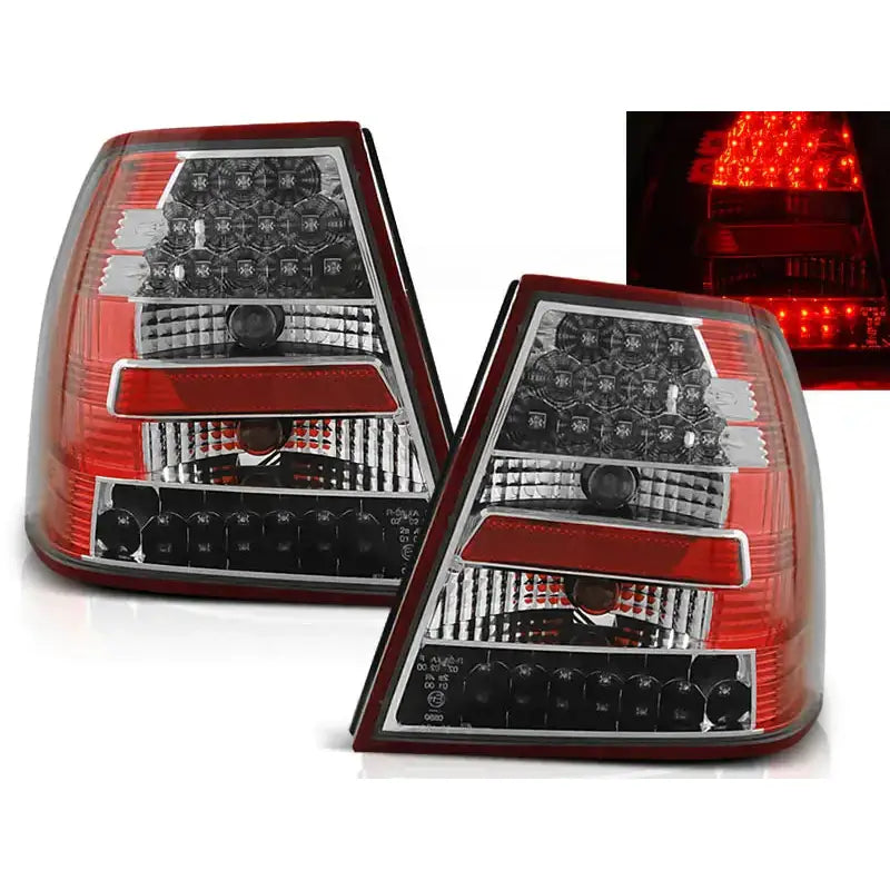 Baklykter Vw Bora 09.98-07.05 Red White Led - 1