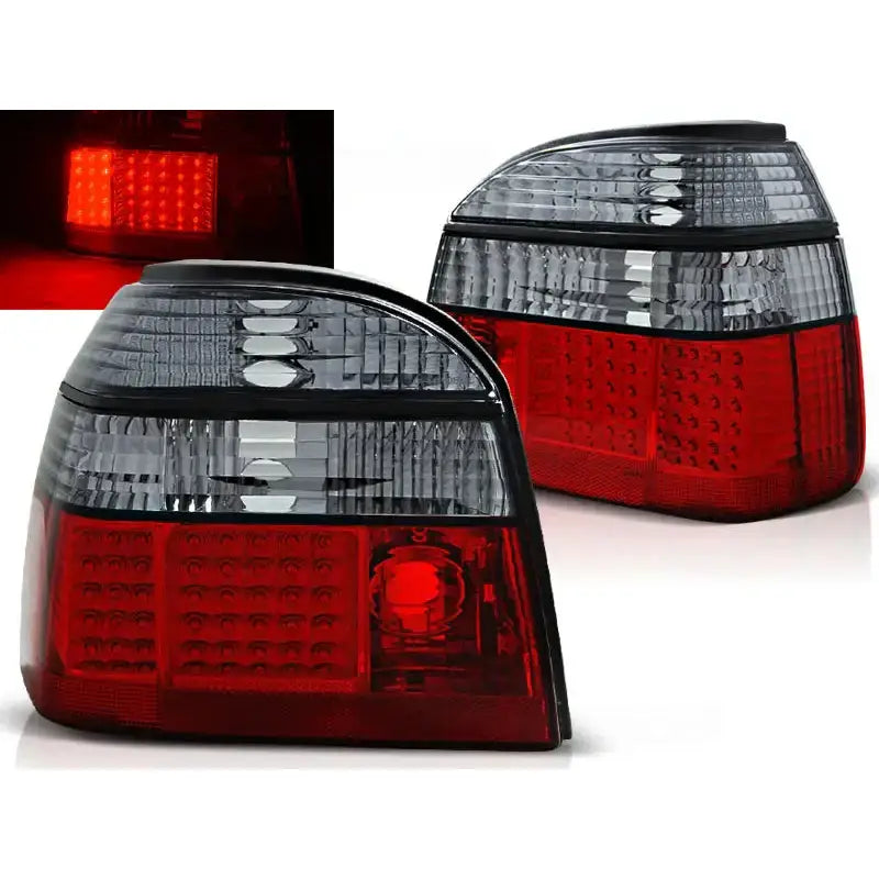 Baklykter Vw Golf 3 09.91-08.97 Red Smoke Led