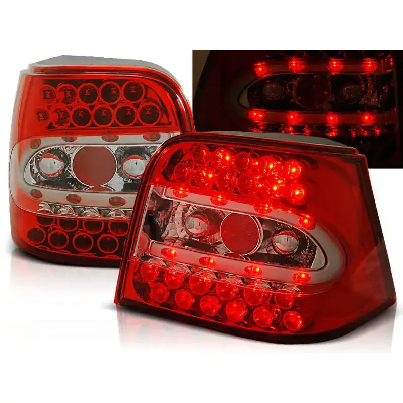 Baklykter Vw Golf 4 09.97-09.03 Hatchback Red White Led