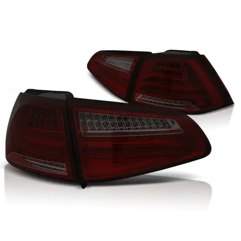 Baklykter Vw Golf 7 13- Red Smoke Led Bar - 2