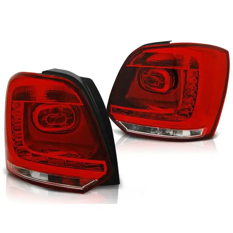 Baklykter Vw Polo 09-13 Red White Led