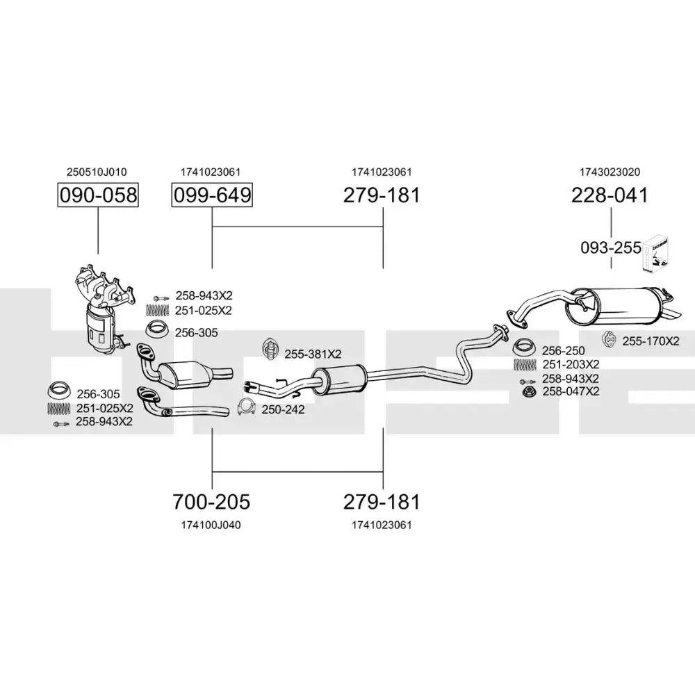 Bakpotte - Toyota Yaris 99-05 1.0i - 2