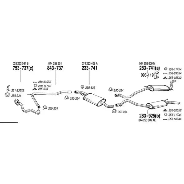 Bakpotte - Vw T4 90-95 2,4d; 2,5b Swb - 2