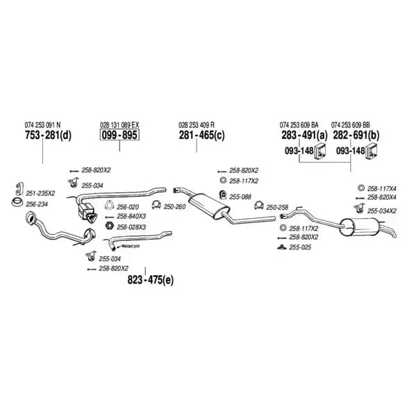 Bakpotte - Vw T4 96-03 1,9td; 2,4d - 2