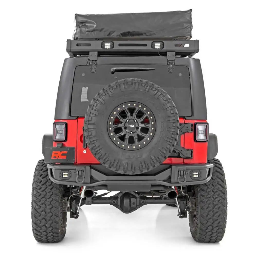 Bakre Stålrørstøtfanger Med Led-lys Rough Country - Jeep Wrangler Jk 4 d 07-18 - 4