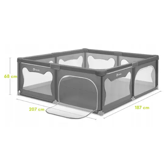 Barnelekegrind Seng Stor Lekeplass 207x187cm Lionelo Willow Xl - 5