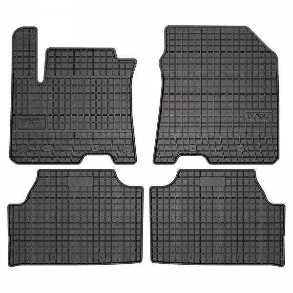 Frogum gummimatter til Hyundai Kona I 2018-2023 – svart, 4 stk., TÜV-godkjent, 1 cm sidekant