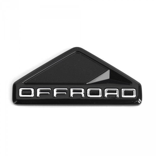 Emblem/logo til Vw Offroad / Glossy Chrome i satin svart og blank krom, original Volkswagen ABS-del