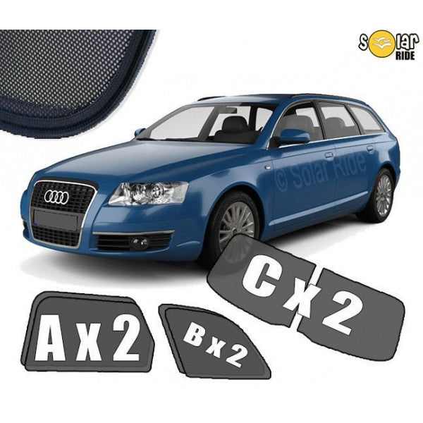 Sr solskjerm i akryl til Audi A6 C6 Avant, vindavviser og regnbeskyttelse