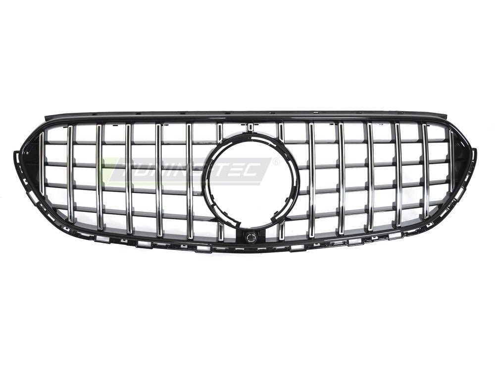 Detaljbilde av Grill Mercedes GLC X254 22- sort/krom med sport-mønster og emblemfeste.