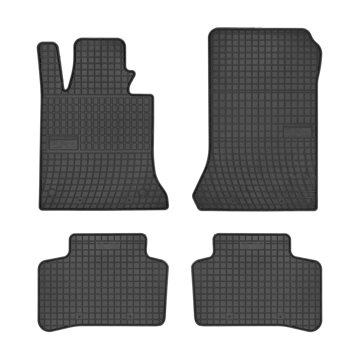 Frogum gummimatter til Mercedes GLK (X204) 2008–2015 – svart, 4-delers sett med 1 cm sidekant