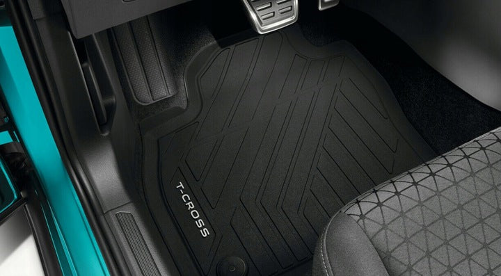 Gulvmatter Vw T-Cross (2018-) – Gummi / TPE | VAG OEM - nærbilde