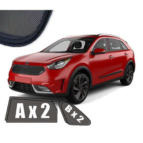 Sr solskjerm i akryl til Kia Niro / e-Niro I, roykfarget vindavviser for bedre ventilasjon og regnbeskyttelse
