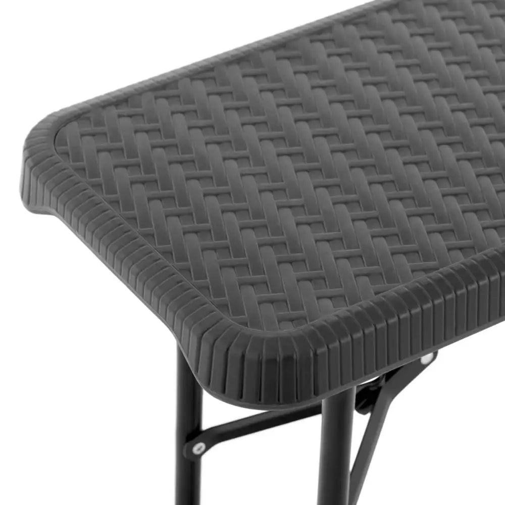 Benk Catering Svart Utendørs Sammenleggbar Opptil 300 Kg 183 x 30 x 43 Cm - 3