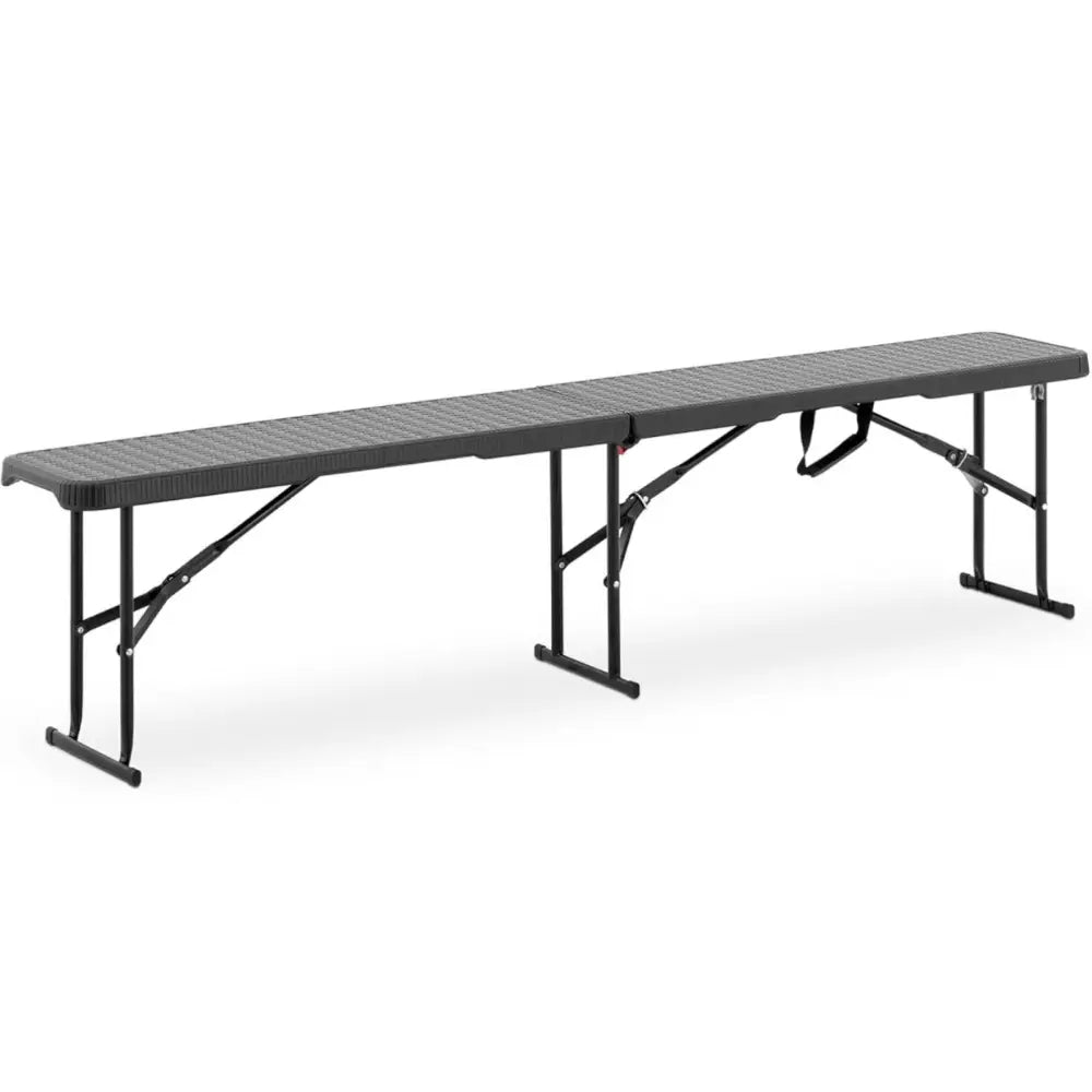 Benk Catering Svart Utendørs Sammenleggbar Opptil 300 Kg 183 x 30 x 43 Cm - 2