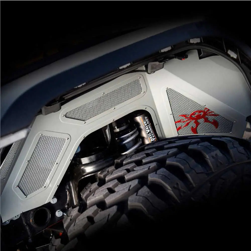 Beskyttelsessett for Indre Hjulbuer Svarte Poison Spyder - Jeep Wrangler Jl 4 d 18-