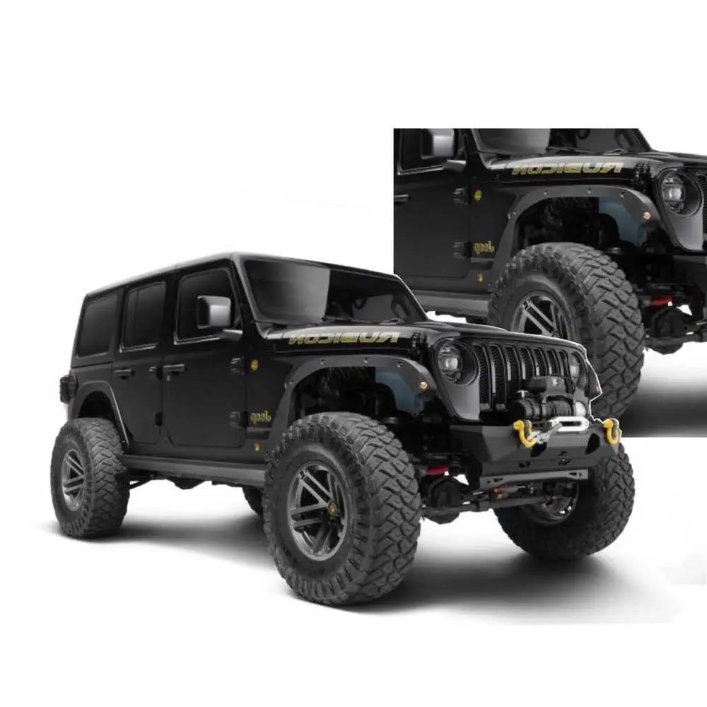 Beskyttere For Skjermer Foran Og Bak Fra Bushwacker Trail Armor - Jeep Wrangler Jl 4 d 18- - 1