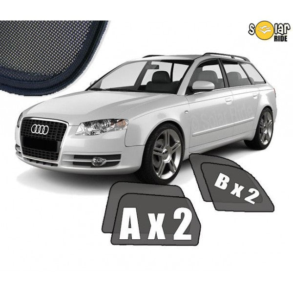 Sr solskjerm i akryl til Audi A4 B7 Avant, vindavviser og regnbeskyttelse
