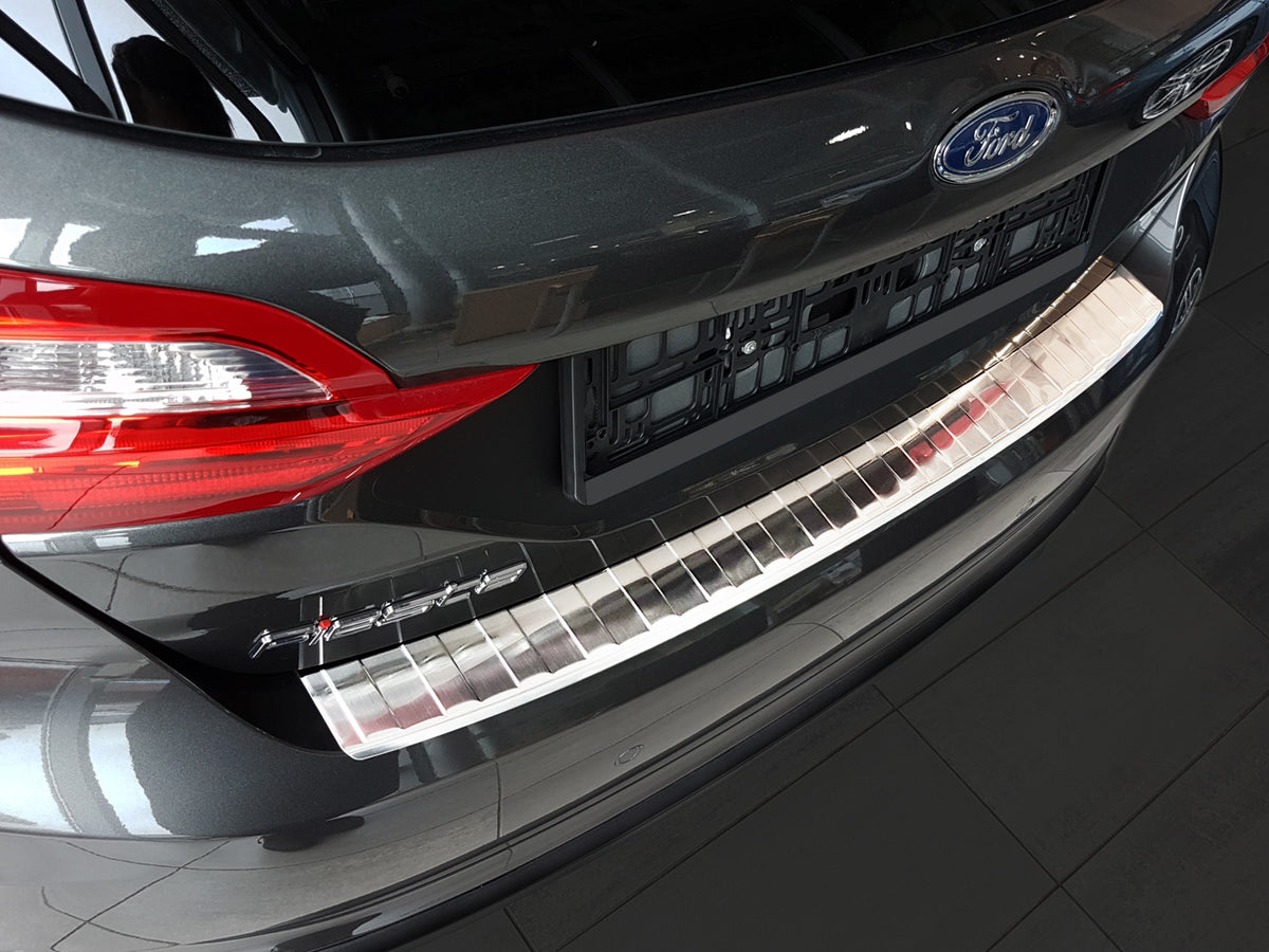 Avisa bakfangerbeskytter til Ford Fiesta Mk7 – sølv børstet rustfritt stål