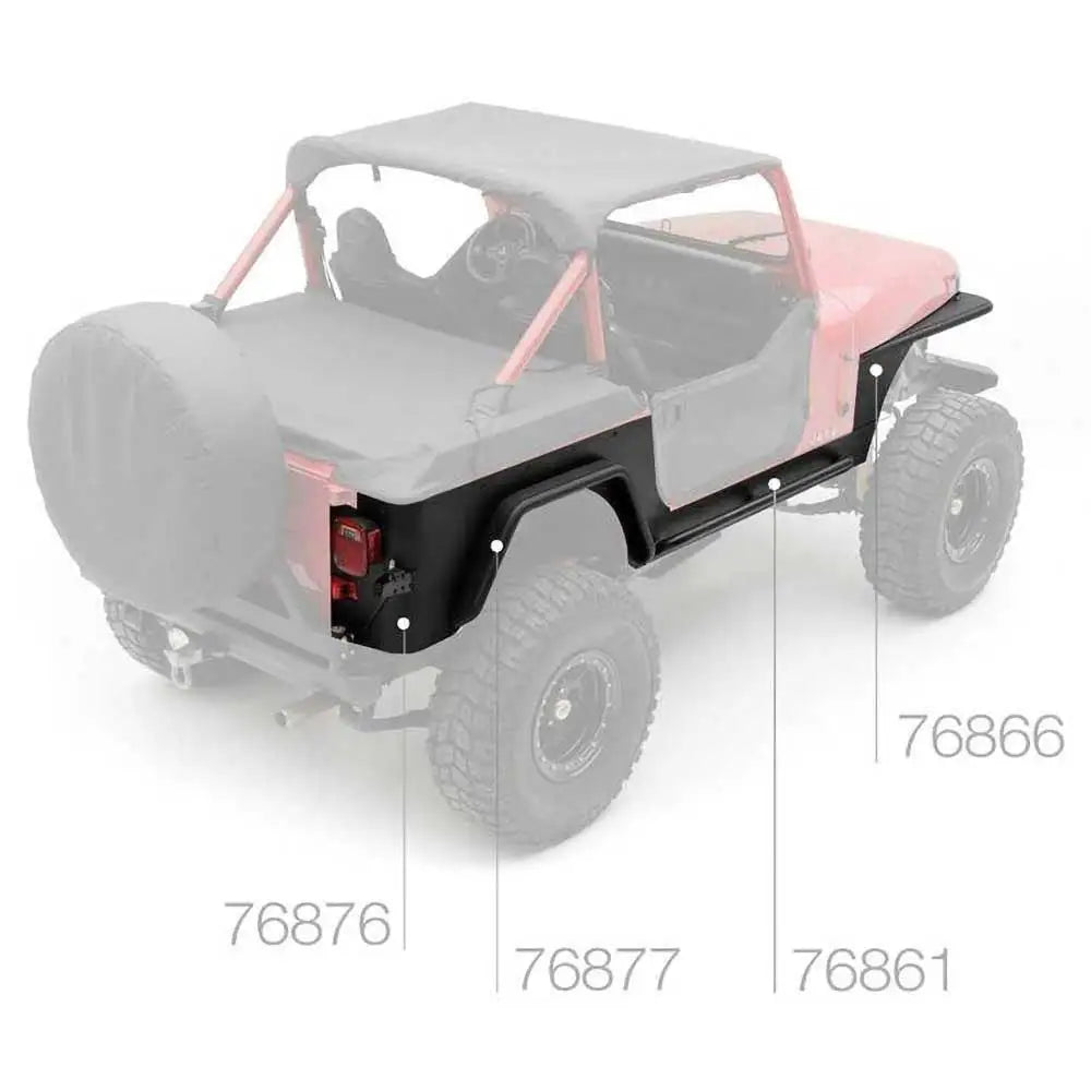 Bil Skjermutvidelser Smittybilt Xrc - Jeep Wrangler Yj 87-95 - 11