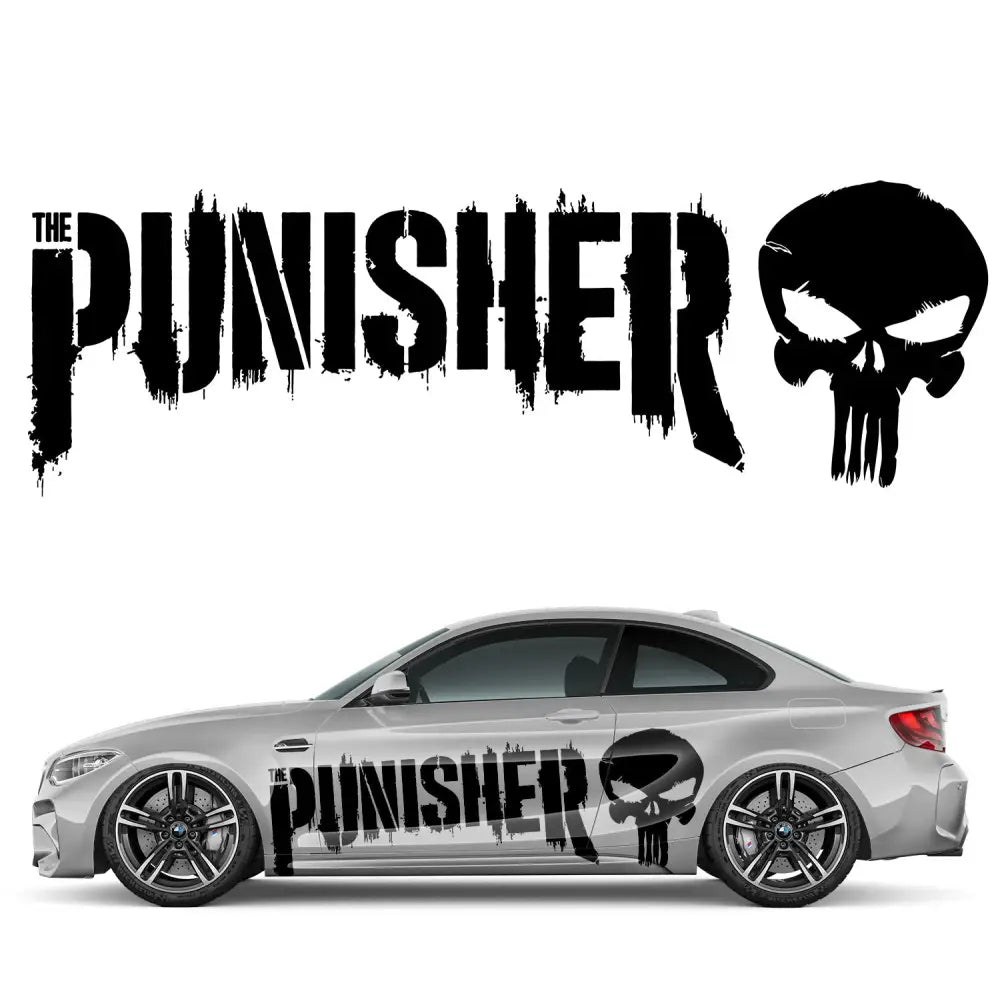 Bildekal For Bilen The Punisher 214 Cm x 77 Cm - 1