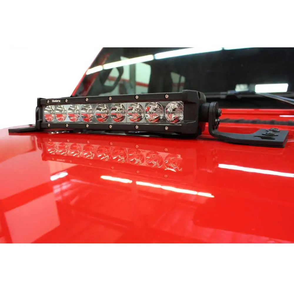 Bilmonteringsbraketter for Enkel Led-stripe 10’’ på Panseret - Go Rhino - Jeep Wrangler Jl 2 d 18-