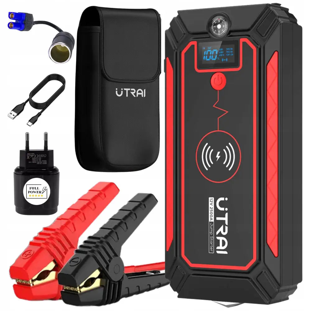 Bilstarterenhet 2500a Starhjelp Jump Starter Powerbank Booster