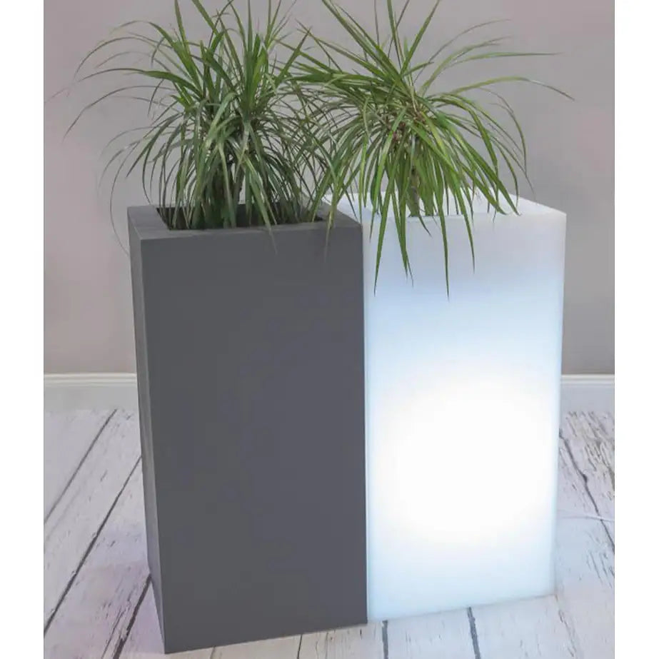 Blomsterpotte Belyst Tower Pot Light Varmt Lys (hvit Innendørskabel med Bryter)