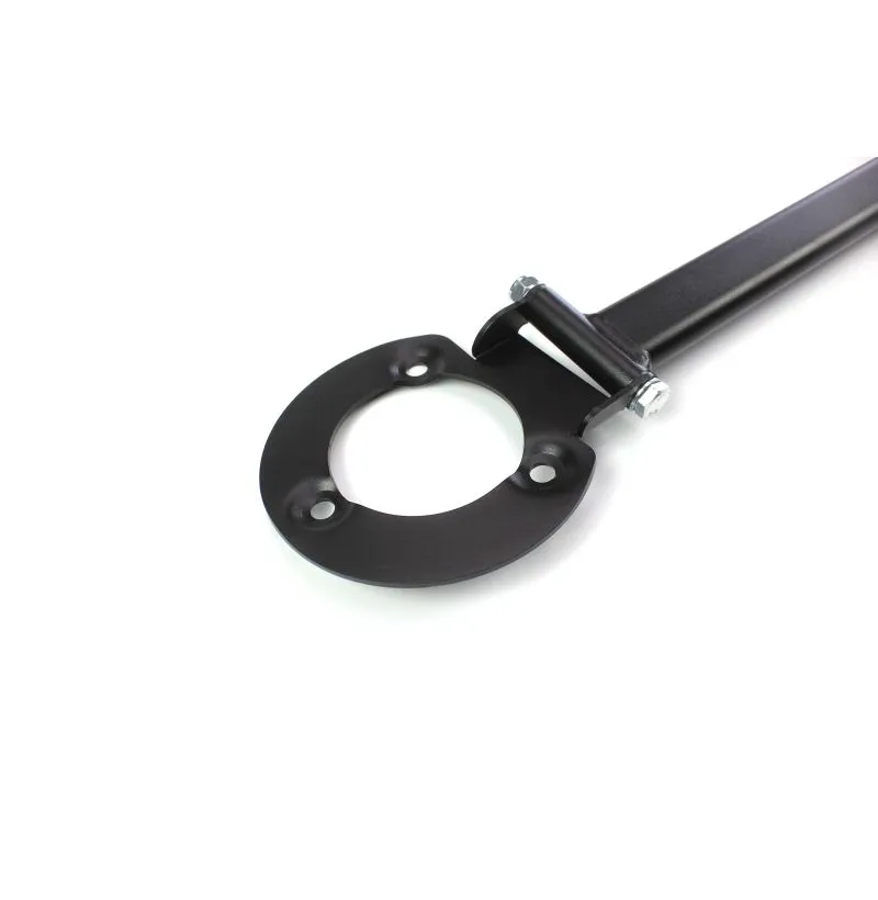 BMW E38 front avstiverstag i sort pulverlakk, stål flatoval 40x20 mm profil