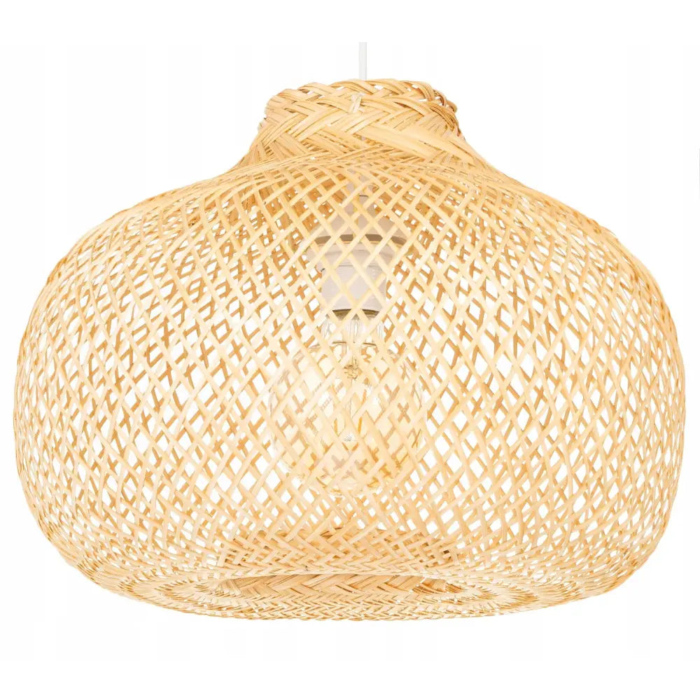 Boho Bali Hengende Bambuslampe 40 Cm Th04 (hvit Lw Th04) - 1