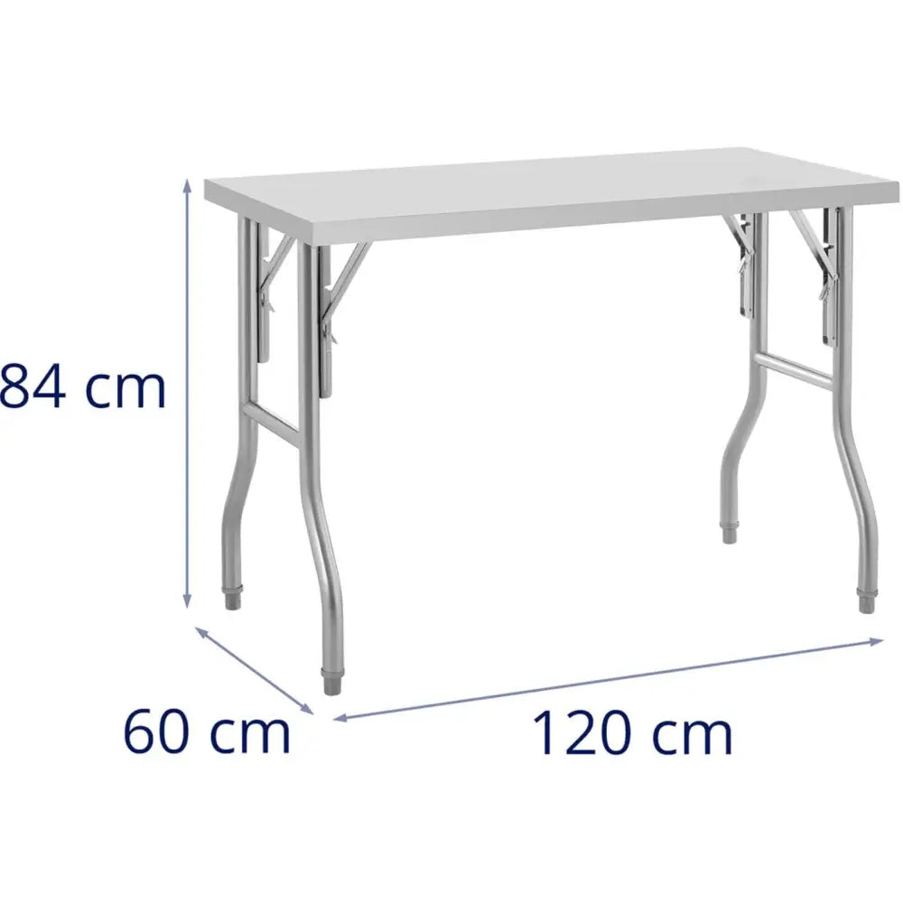 Bord Catering Sammenleggbart Stål 100 Kg 120 x 60 Cm - 6