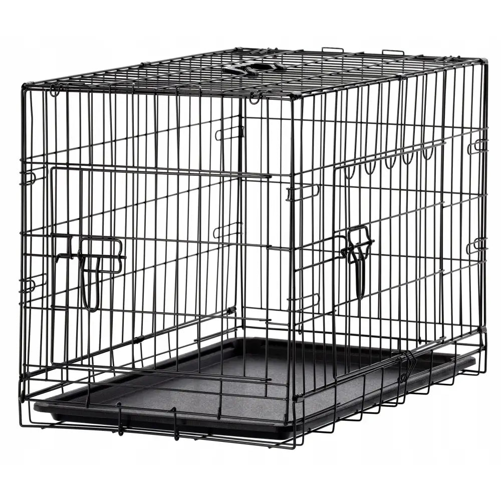 Bur Kennel Hundegård Transportbur For Hund Katt 76x45x51,5cm Metall s - 1