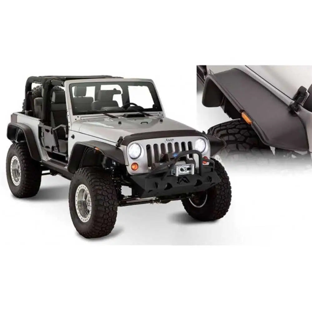 Bushwacker Flat Style Skjermbredder Sett - Jeep Wrangler Jk 2 d 07-18 - 1