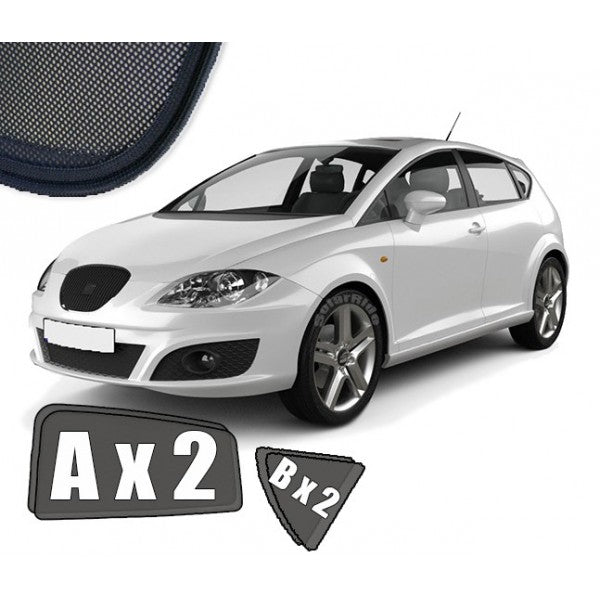 Sr solskjerm i akryl til Seat Leon II, vindavviser som beskytter mot regn og gir ventilasjon